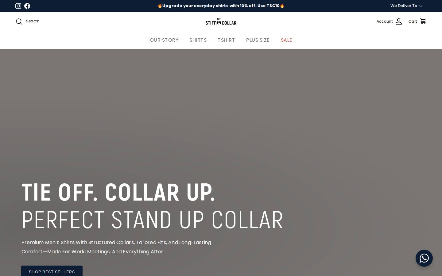 thestiffcollar.com homepage screenshot