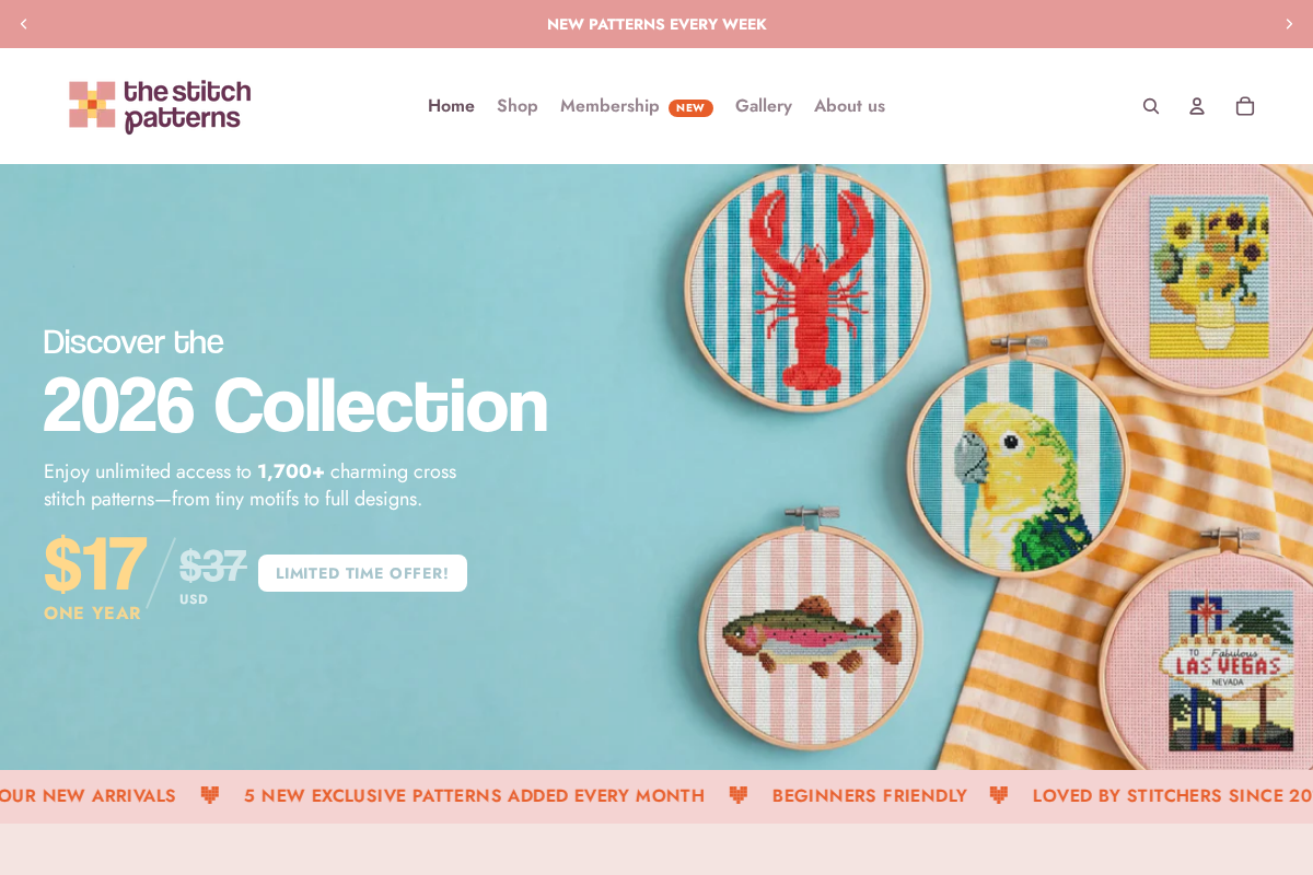 TheStitchPatterns homepage screenshot
