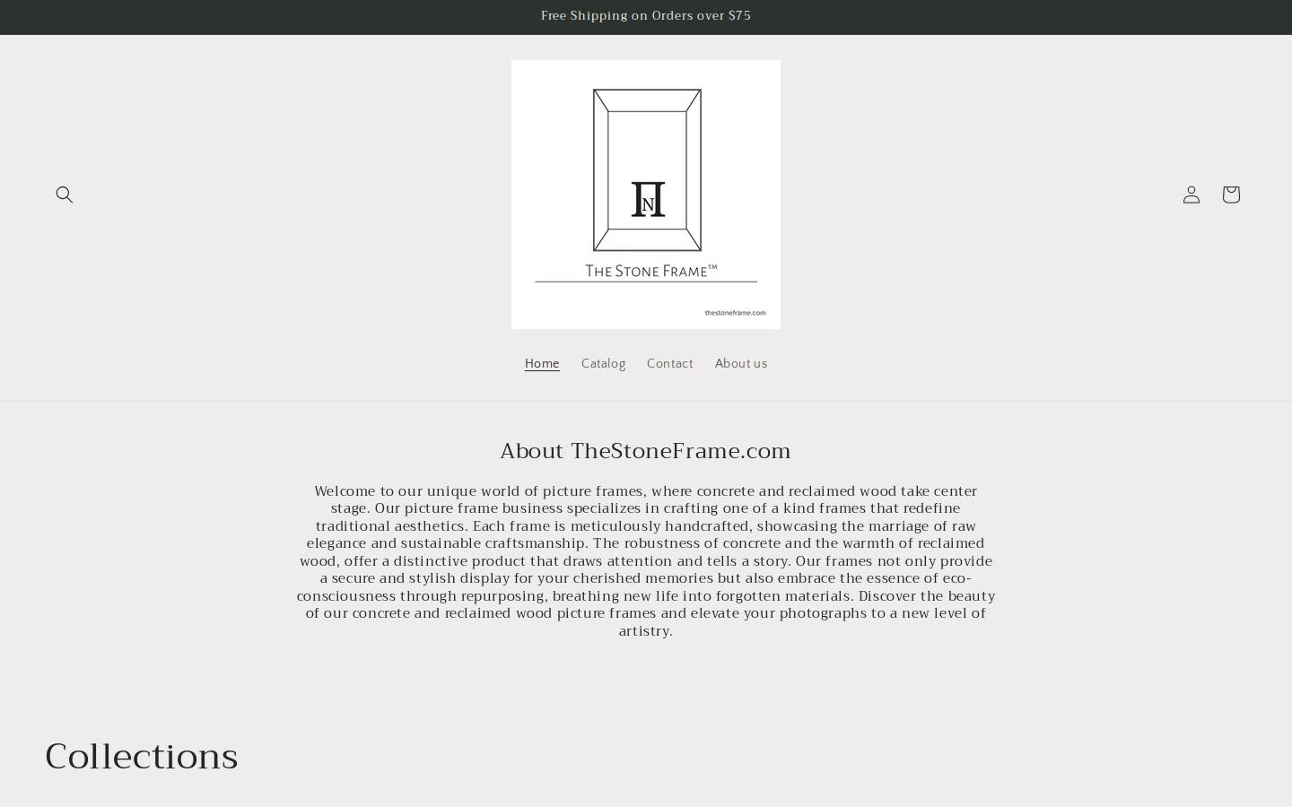 thestoneframe.com homepage screenshot