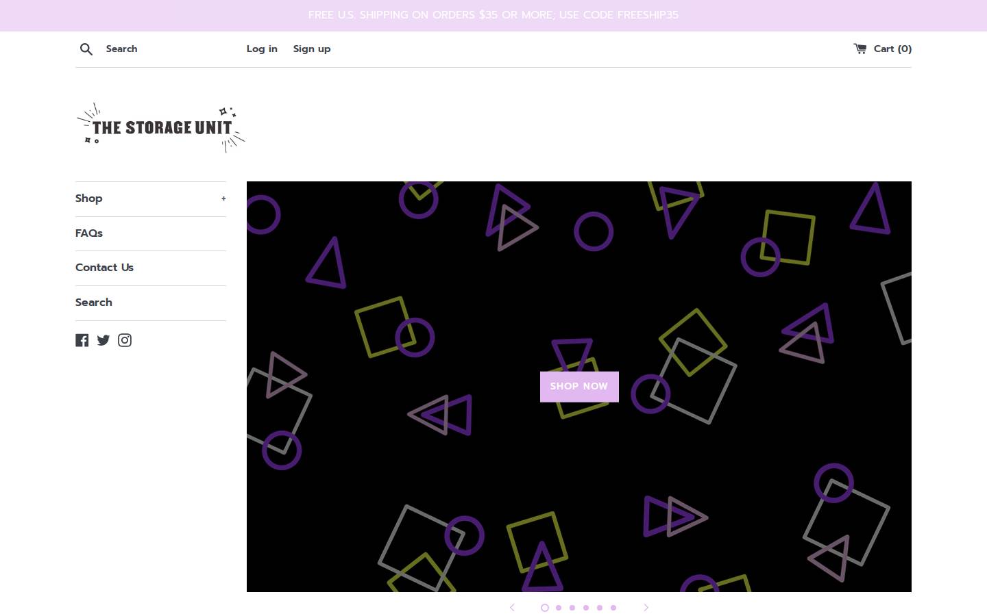 thestorageunitshop.com homepage screenshot