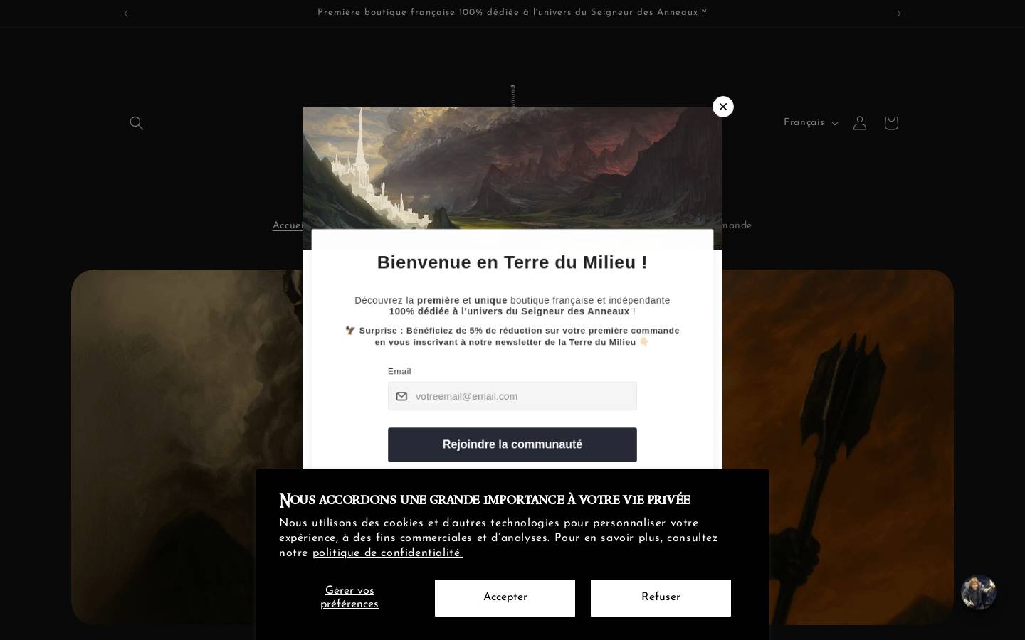 thestoreofthering.com homepage screenshot