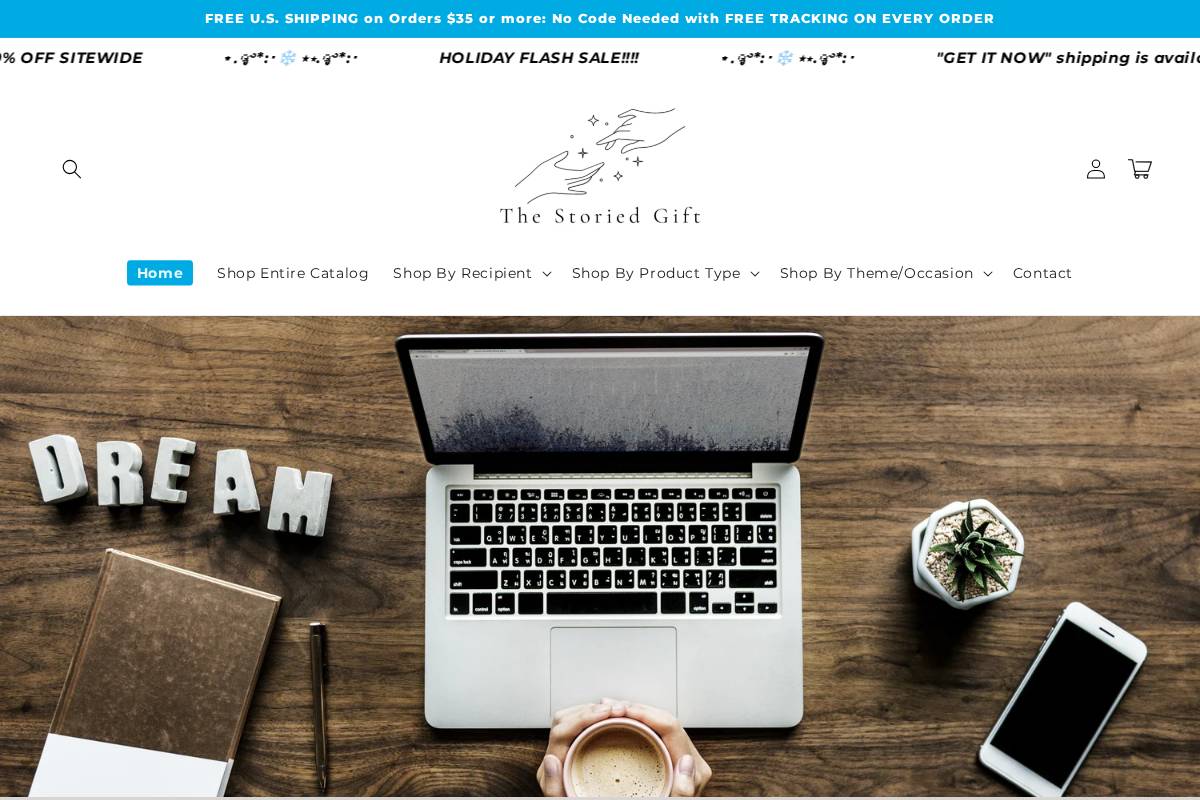 thestoriedgift.com homepage screenshot