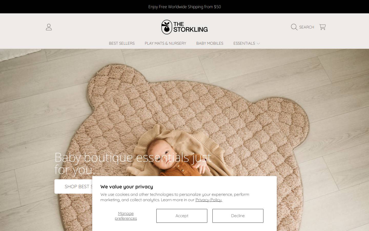 Thestorkling homepage screenshot