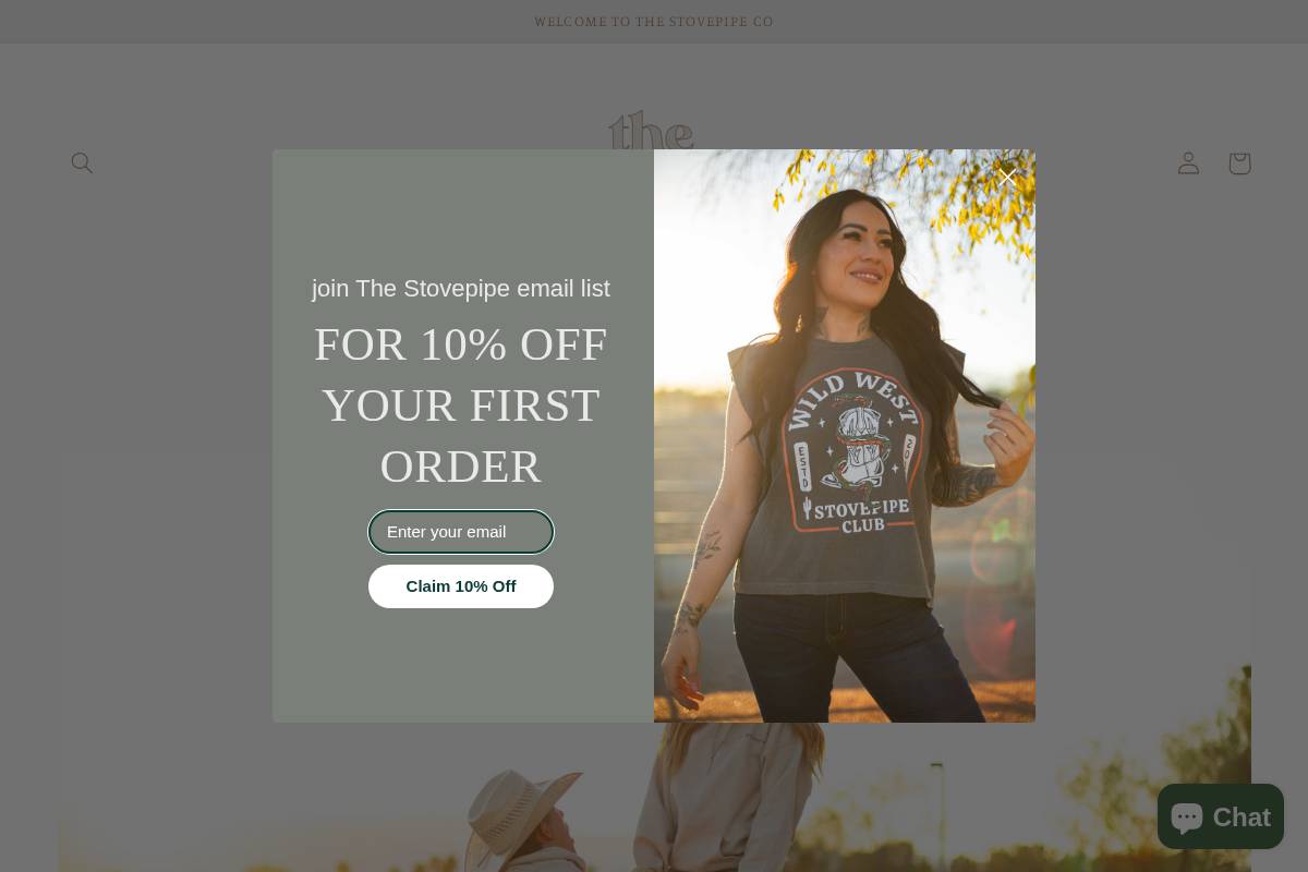 thestovepipeco.com homepage screenshot