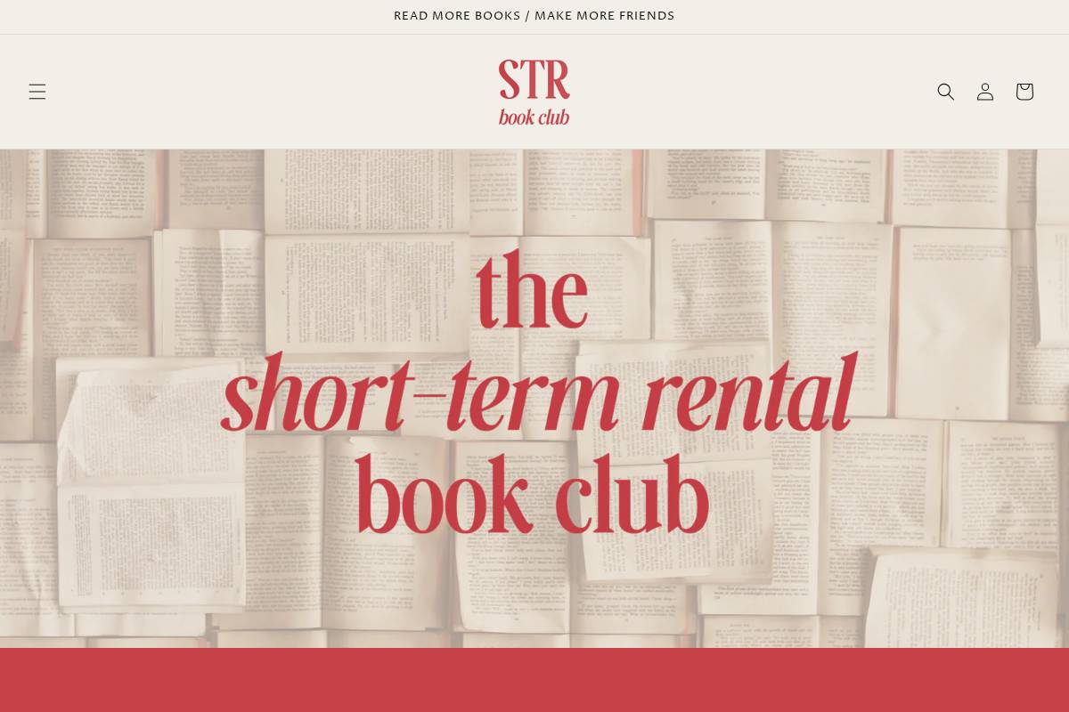 thestrbookclub.com homepage screenshot