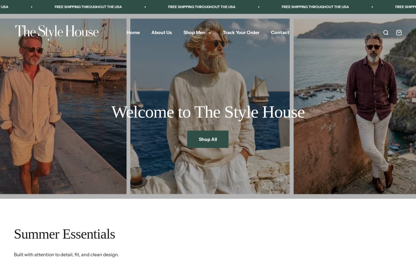 Thestyle House homepage screenshot