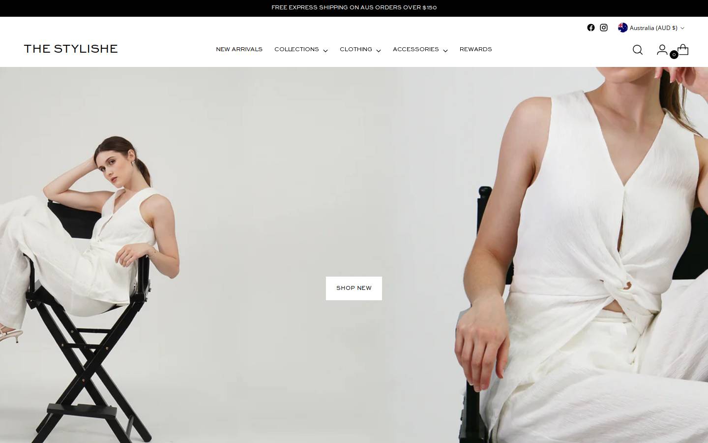 thestylishe.com.au homepage screenshot