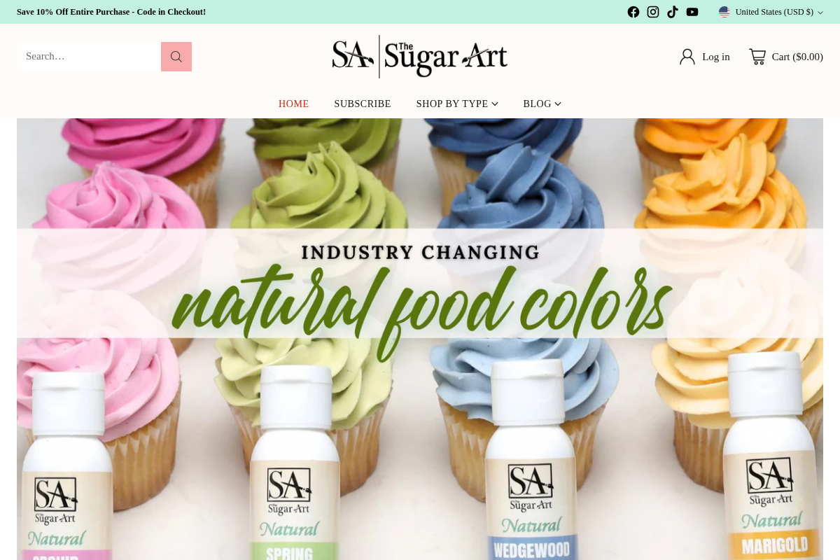 The Sugar Art, Inc. homepage screenshot