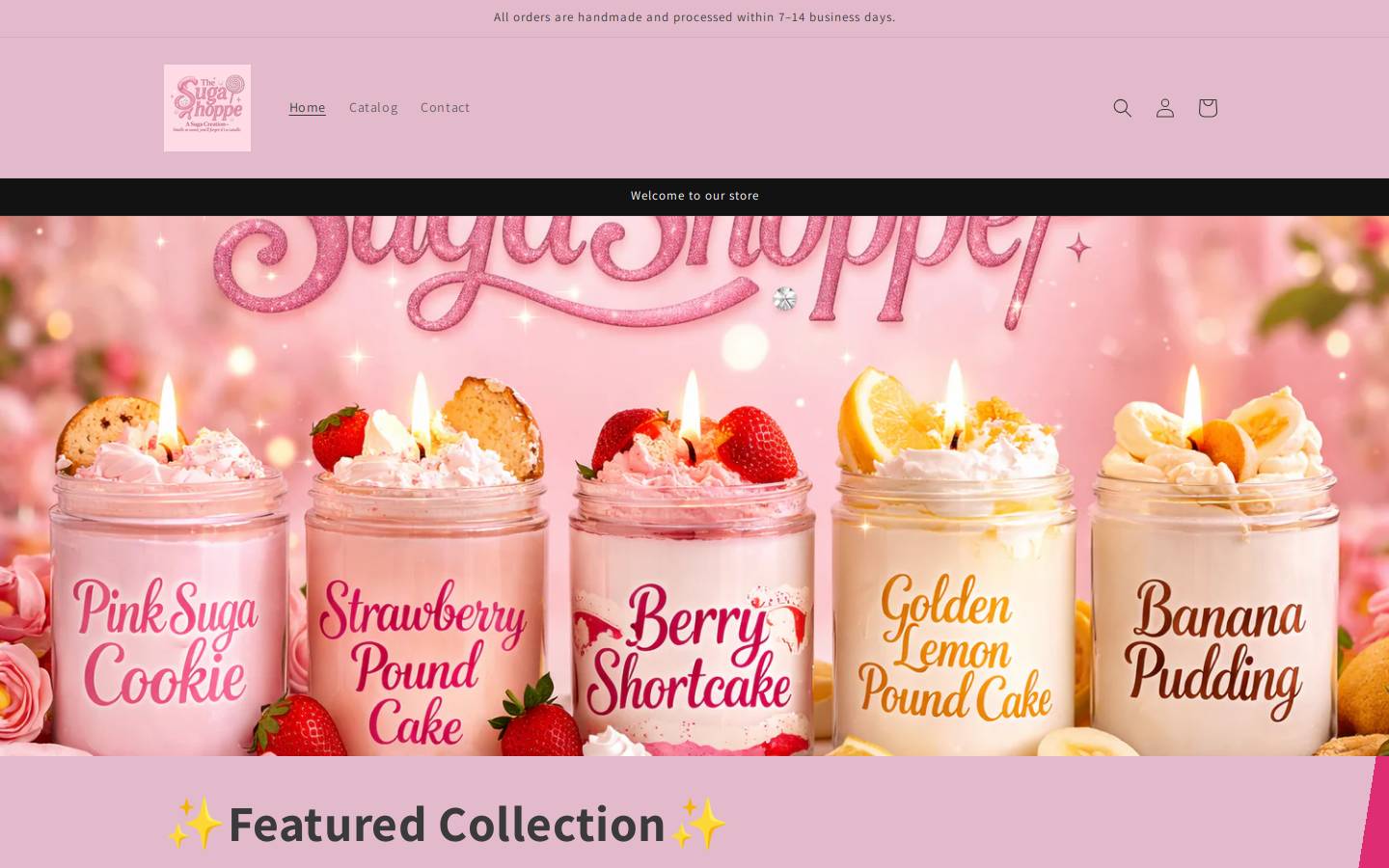 thesugashoppe.net homepage screenshot
