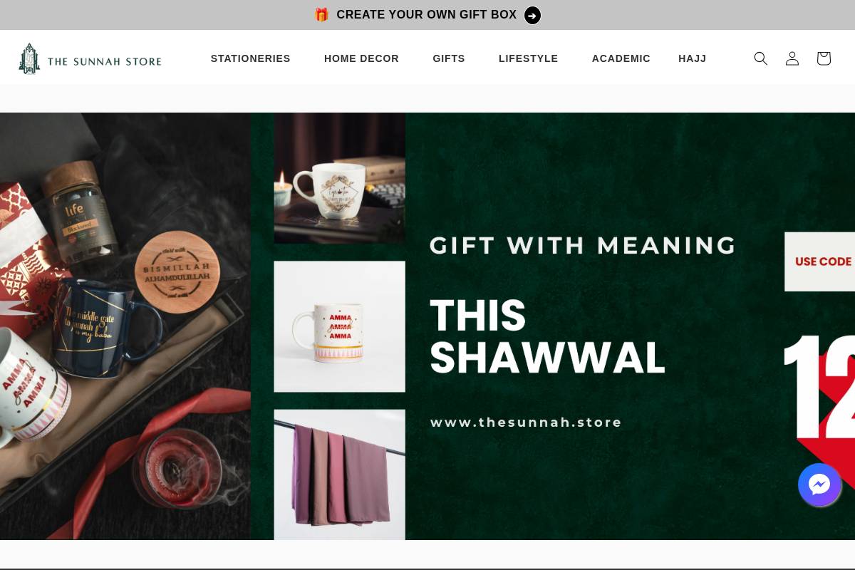 thesunnah.store homepage screenshot