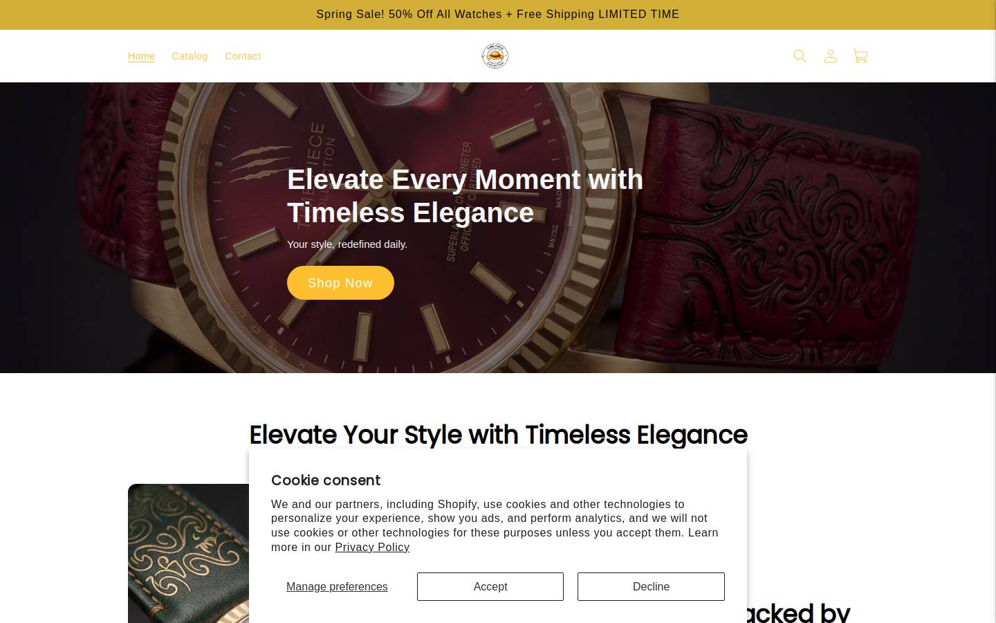 thesunnycollections.com homepage screenshot