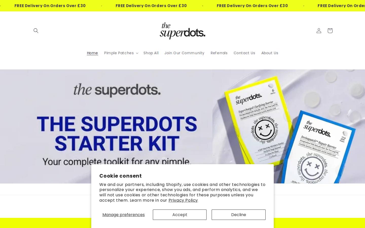 Thesuperdots homepage screenshot
