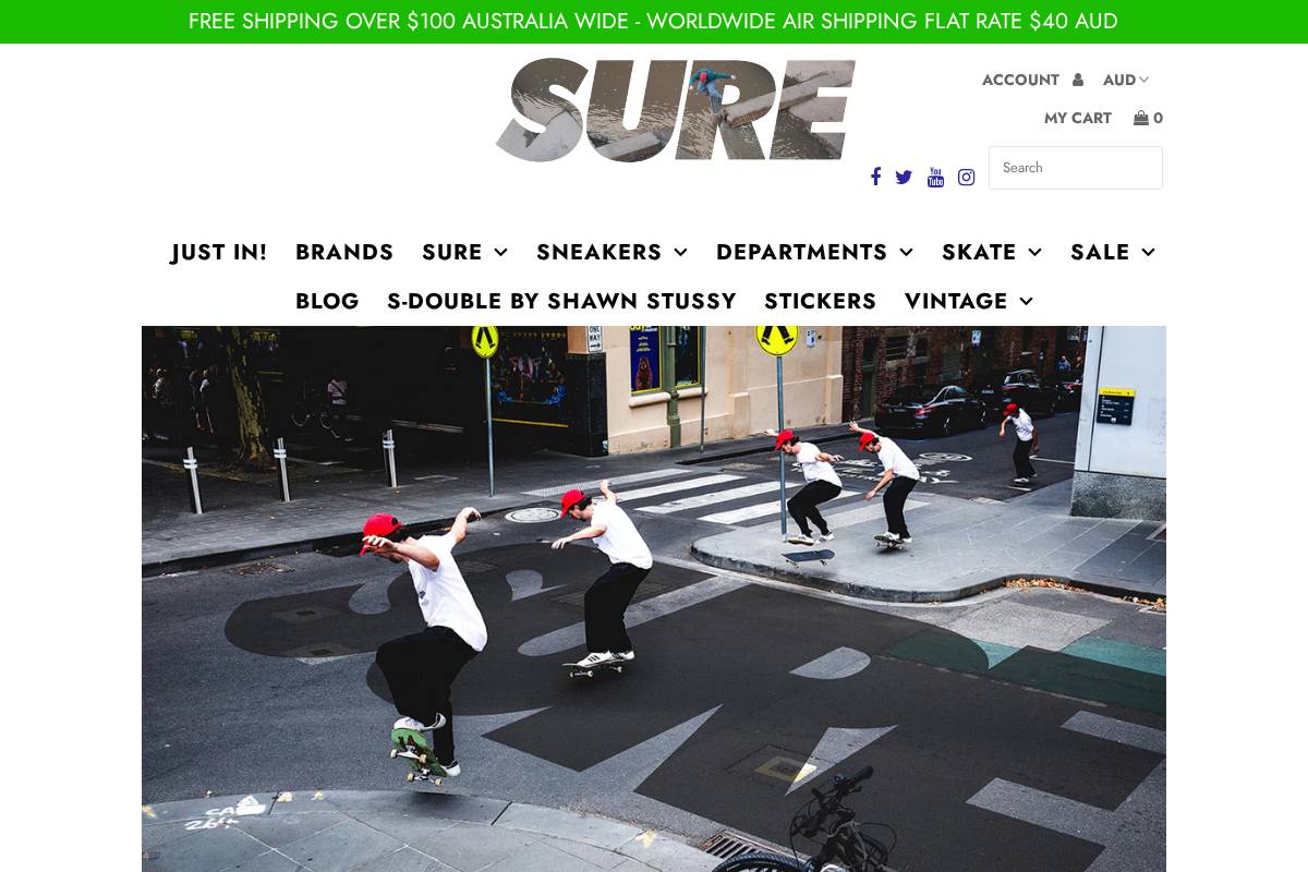 thesurestore.com homepage screenshot