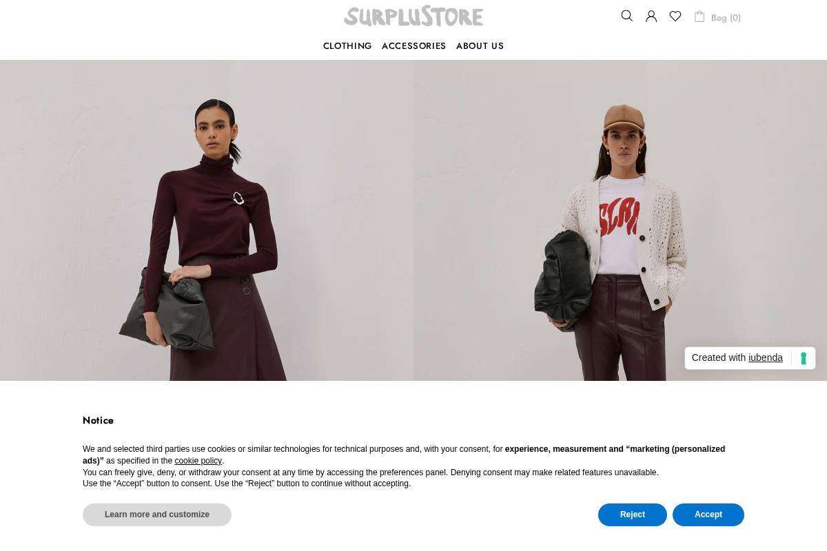 Thesurplustore homepage screenshot