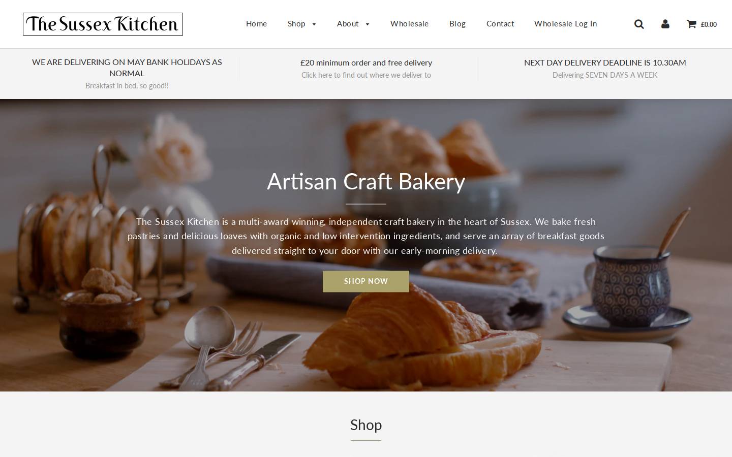 thesussexkitchen.com homepage screenshot