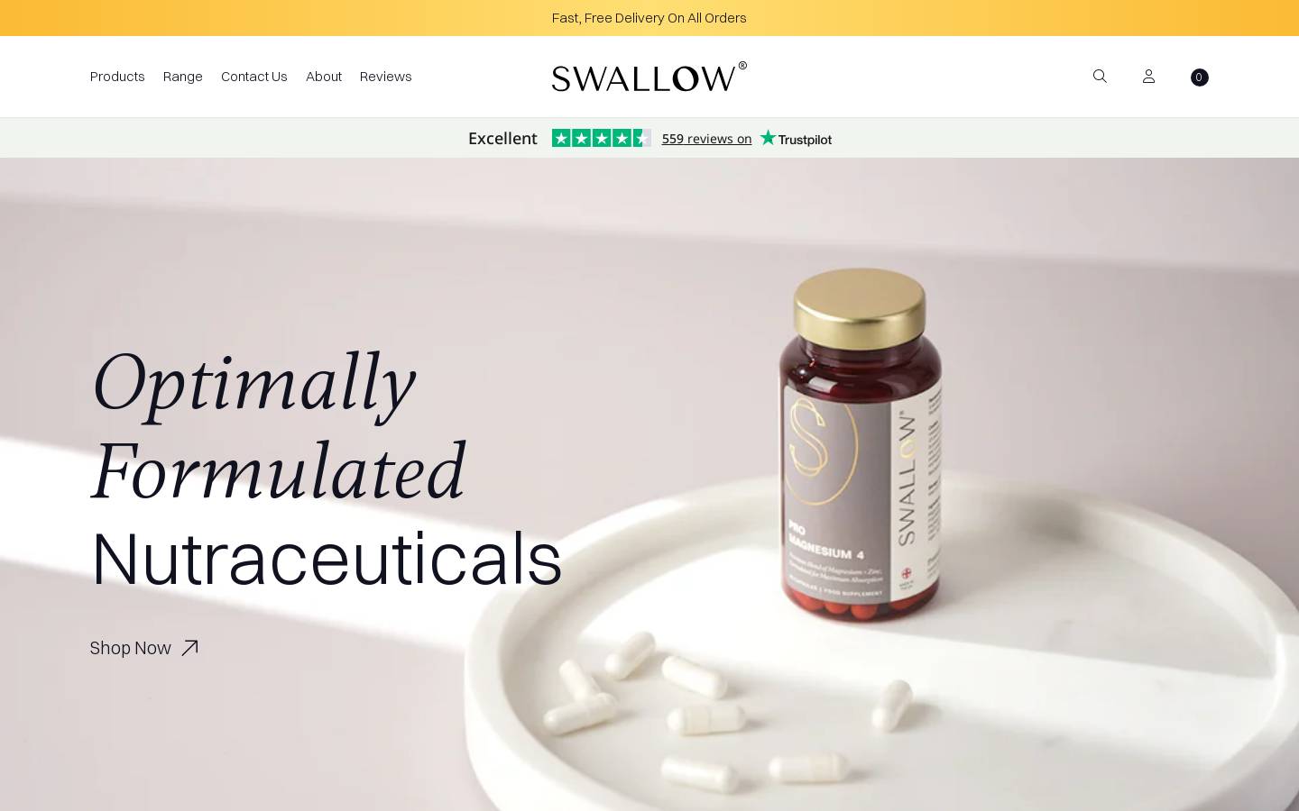 The Swallow Co homepage screenshot