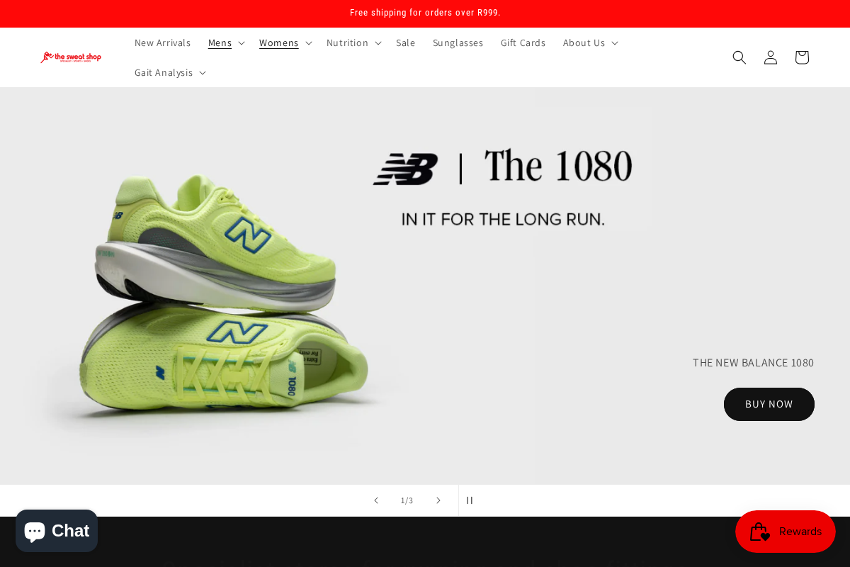 The Sweat Shop homepage screenshot