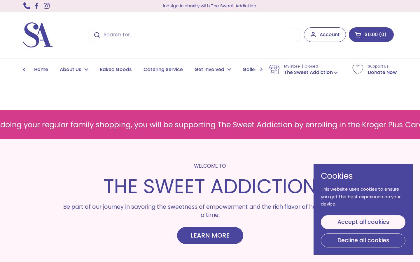 thesweetaddiction.com homepage screenshot