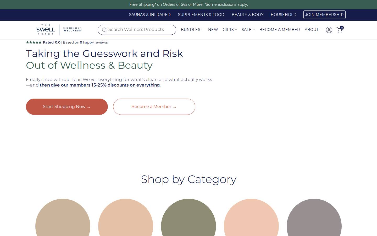 theswellscore.com homepage screenshot