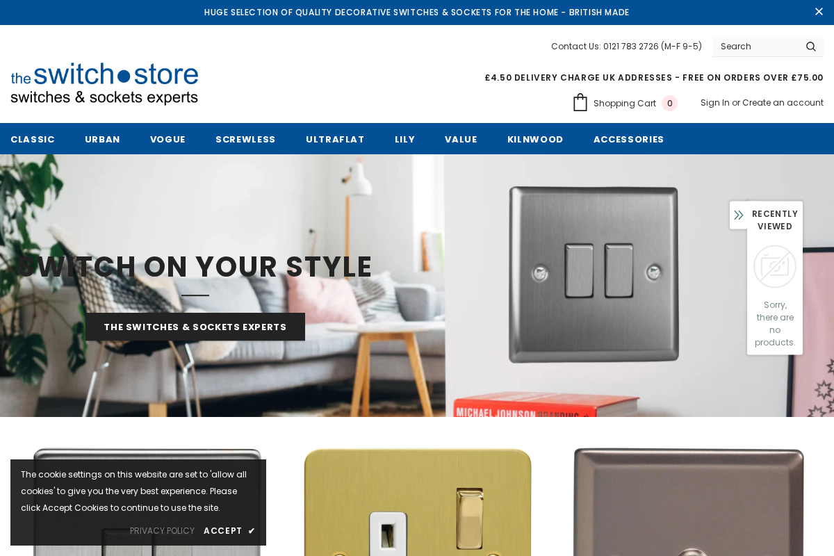 The Switch Store UK homepage screenshot