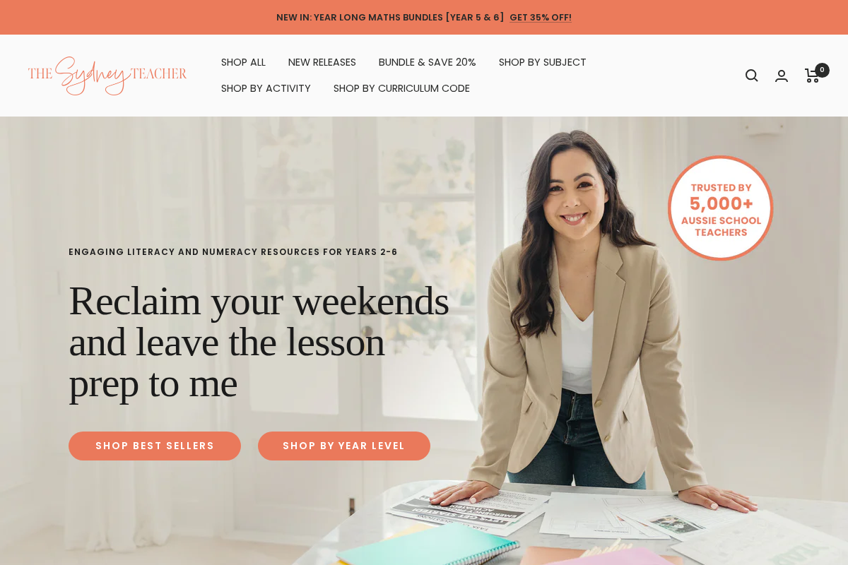 The Sydney Teacher homepage screenshot