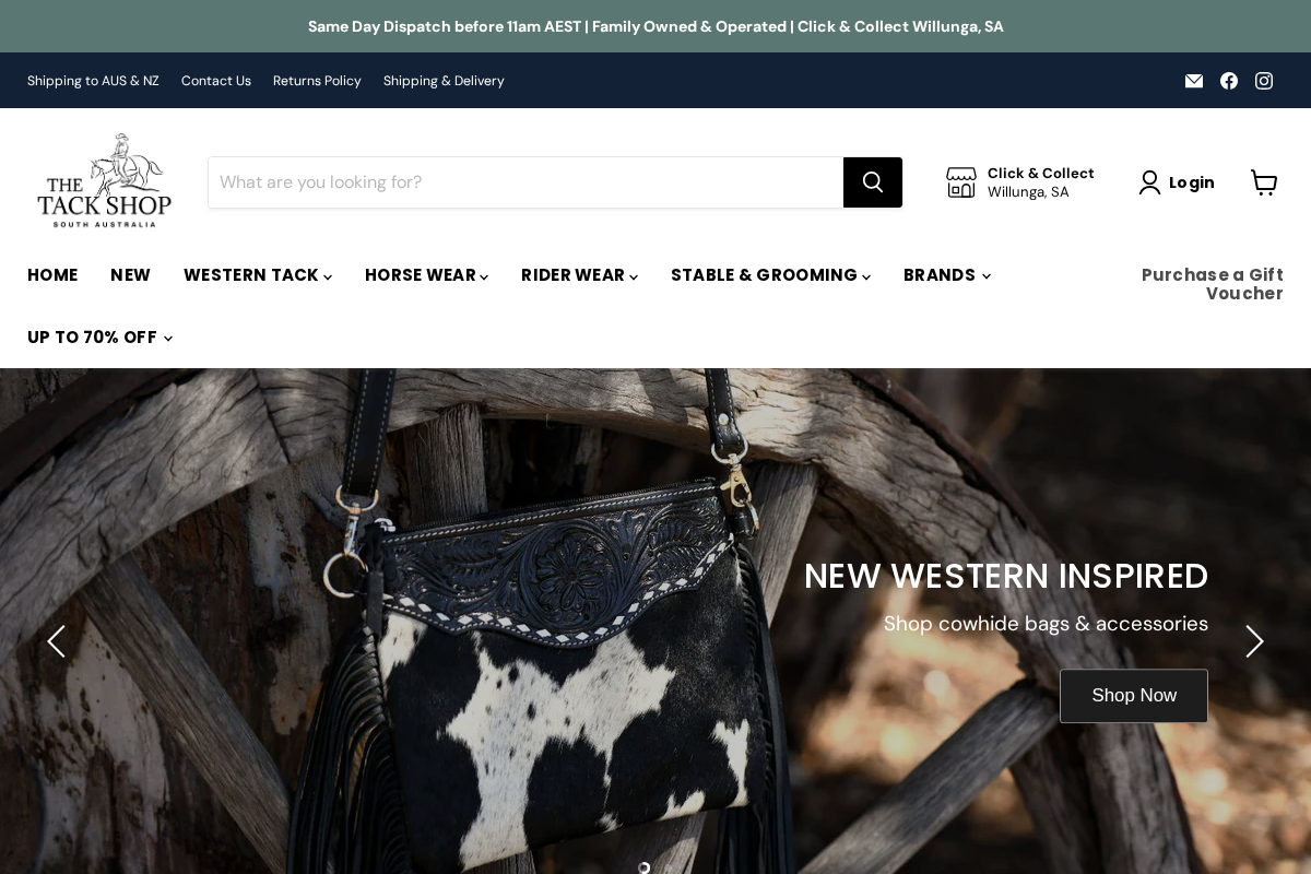 thetackshop.com.au homepage screenshot