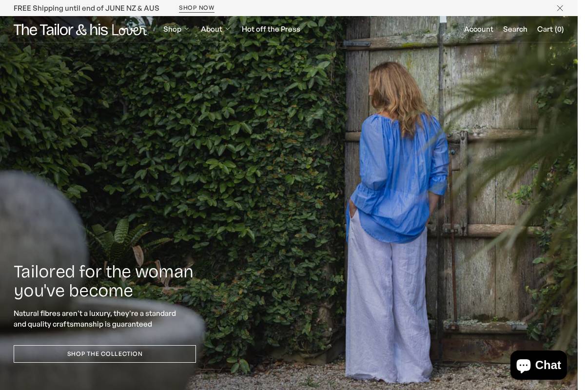 thetailorandhislover.com homepage screenshot