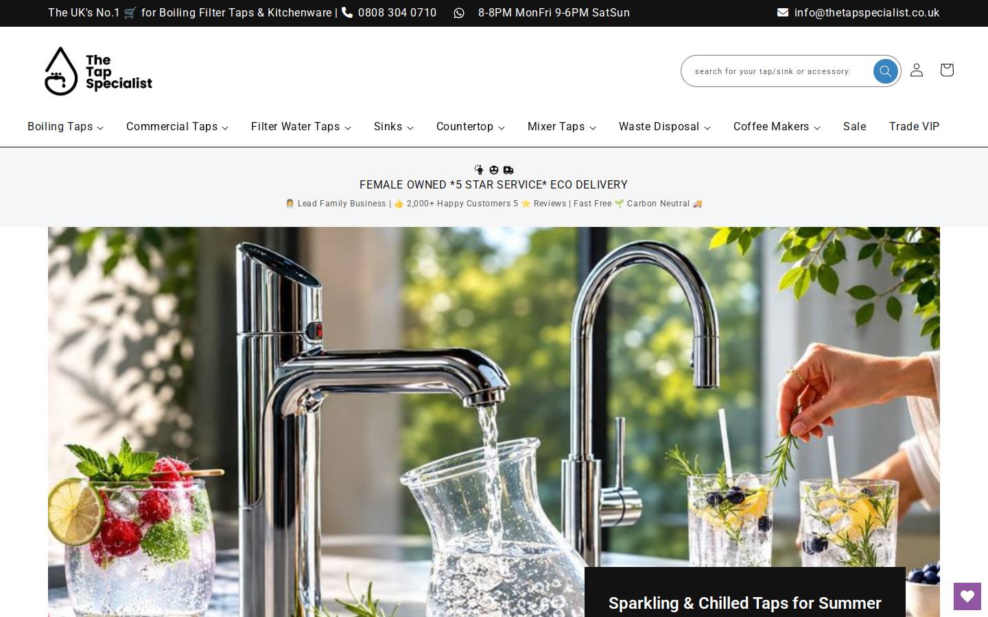 Thetapspecialist homepage screenshot
