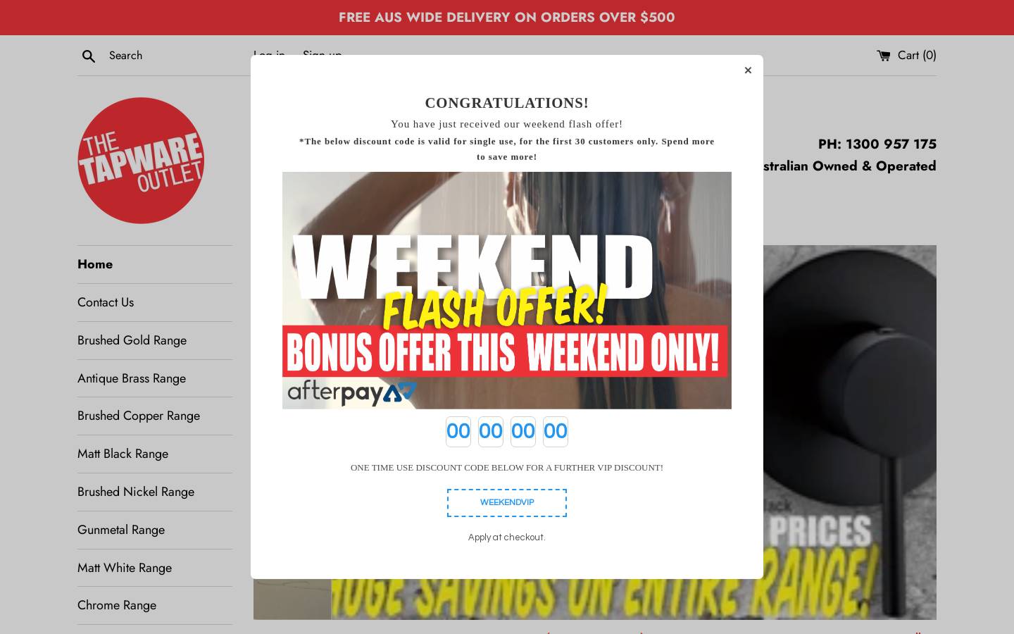 Thetapwareoutlet homepage screenshot