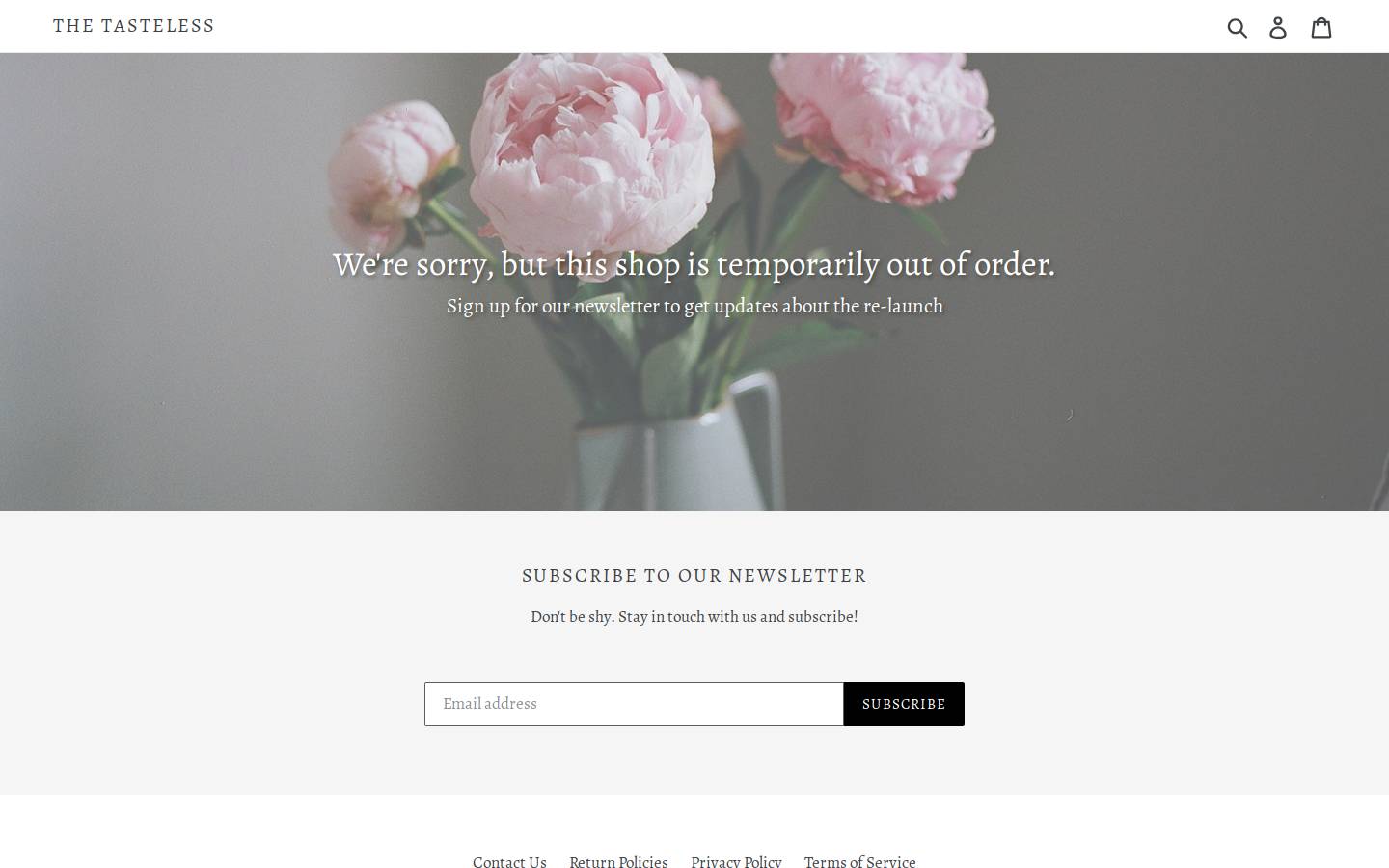 thetasteless.com homepage screenshot