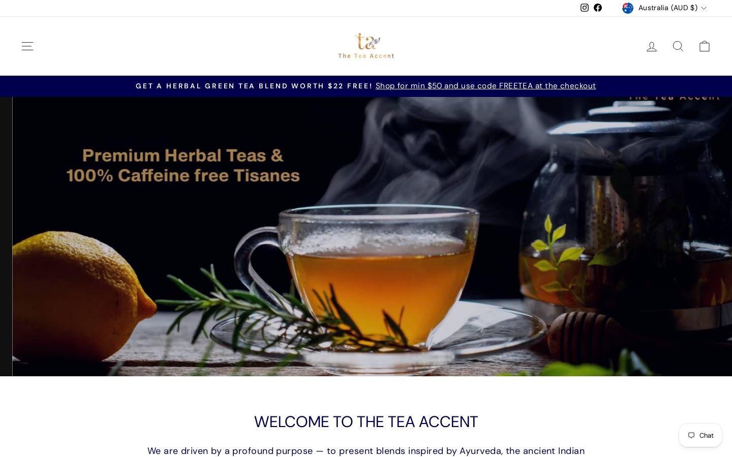 theteaaccent.com.au homepage screenshot