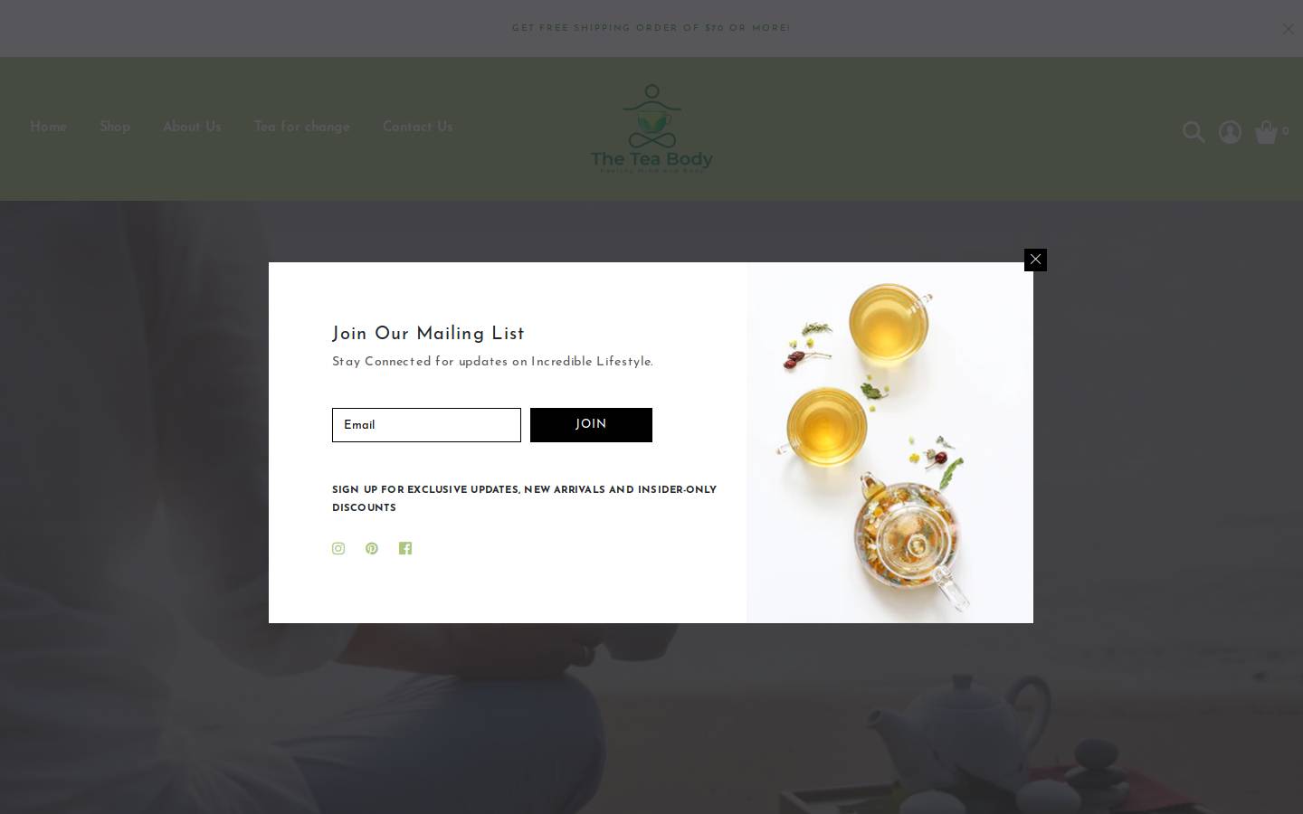 theteabody.com homepage screenshot