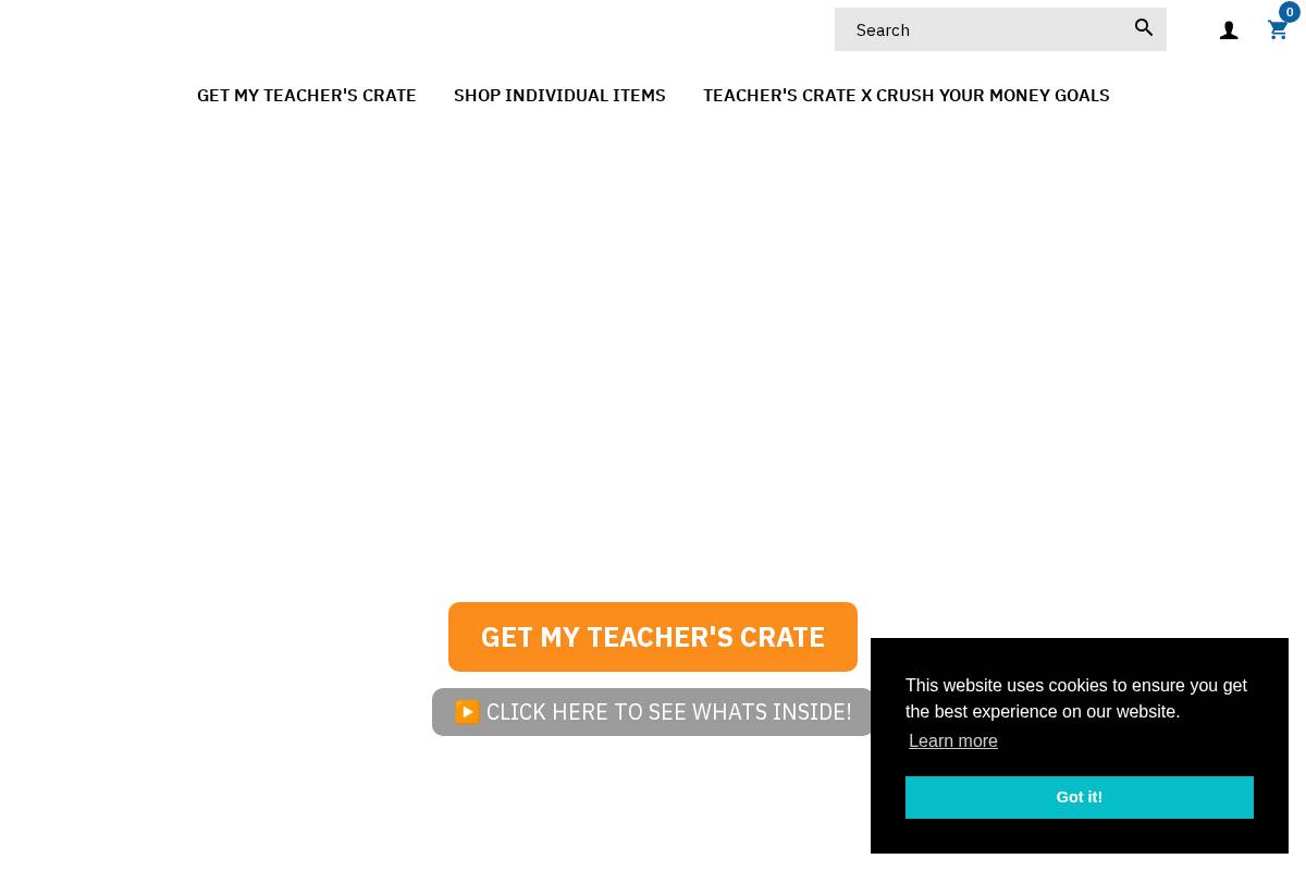 theteacherscrate.com homepage screenshot