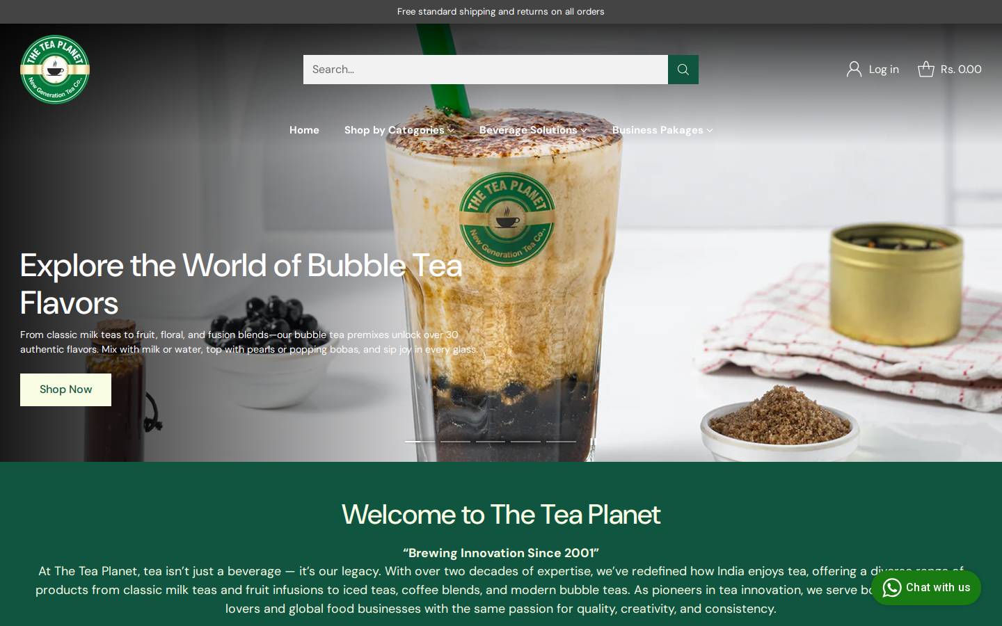 theteaplanet.com homepage screenshot