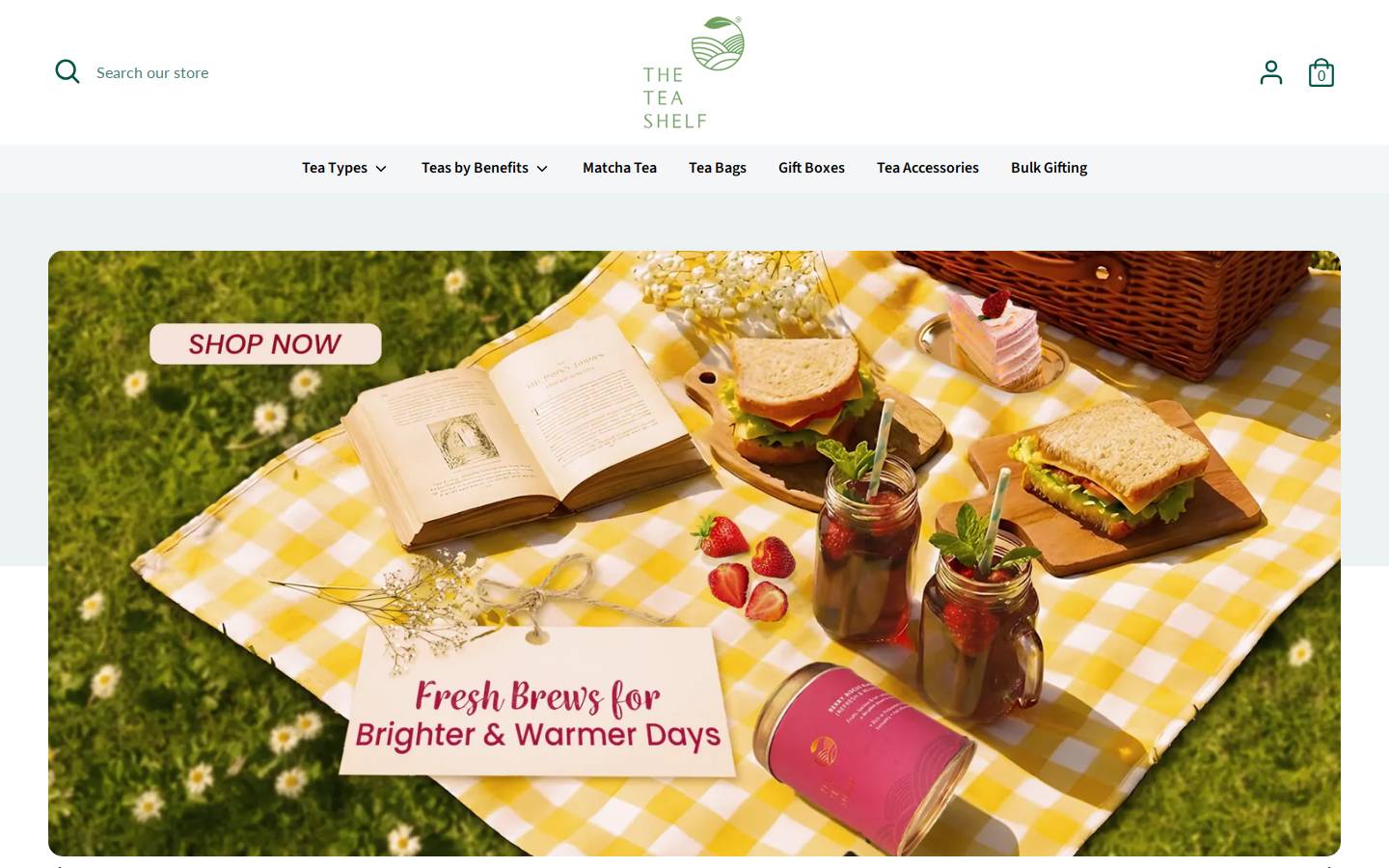 theteashelf.com homepage screenshot