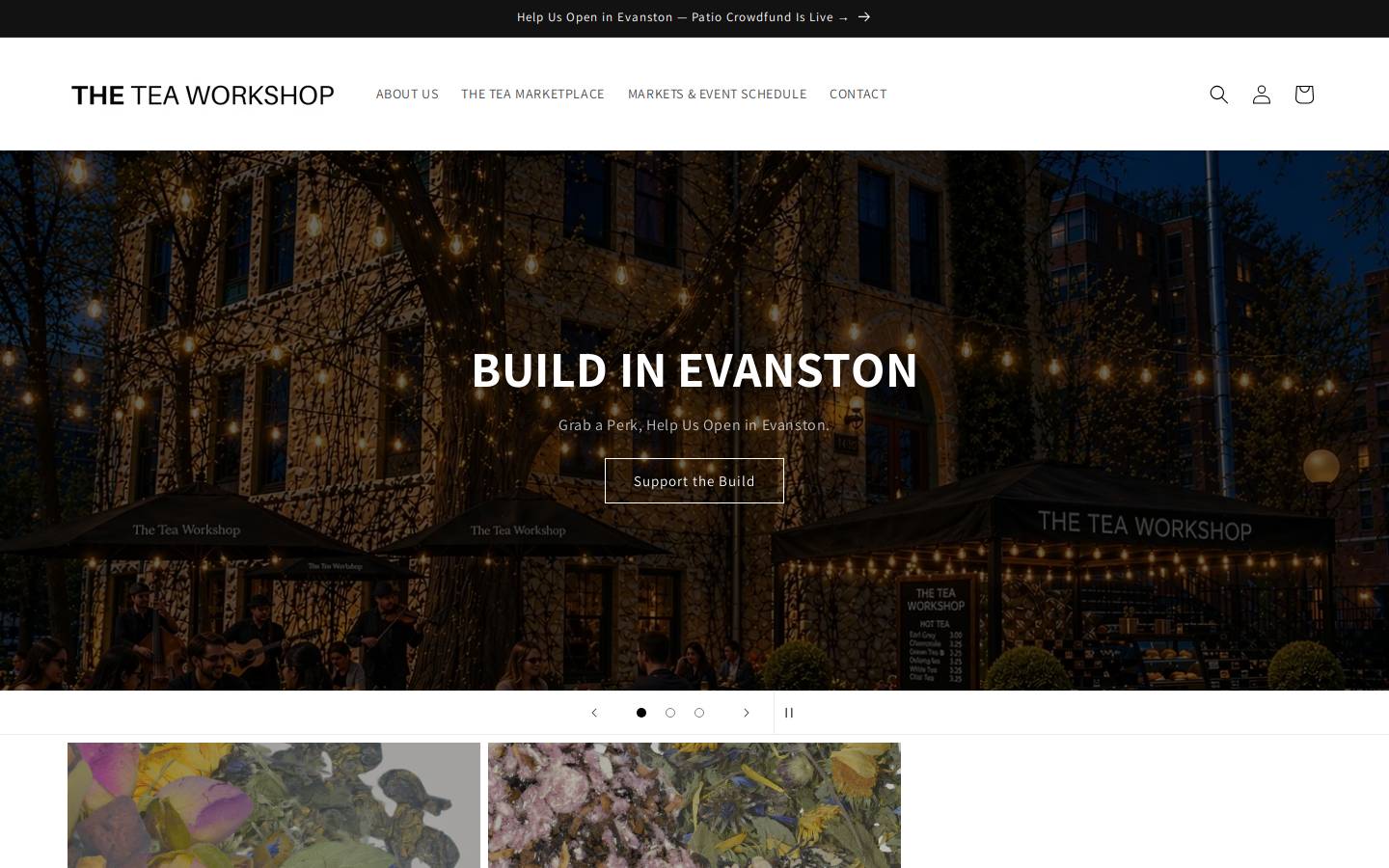 theteaworkshop.com homepage screenshot
