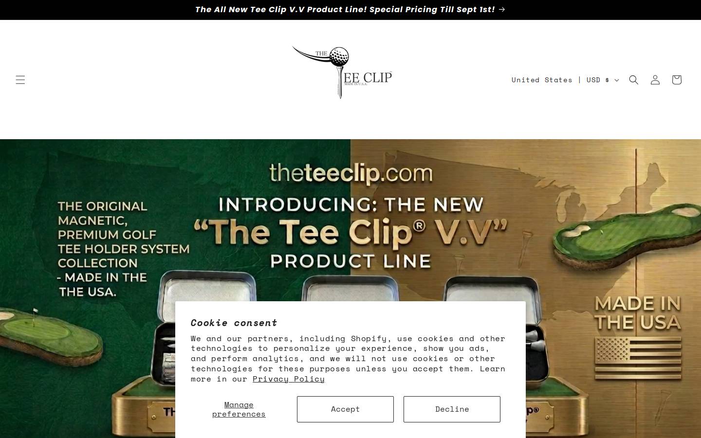 theteeclip.com homepage screenshot