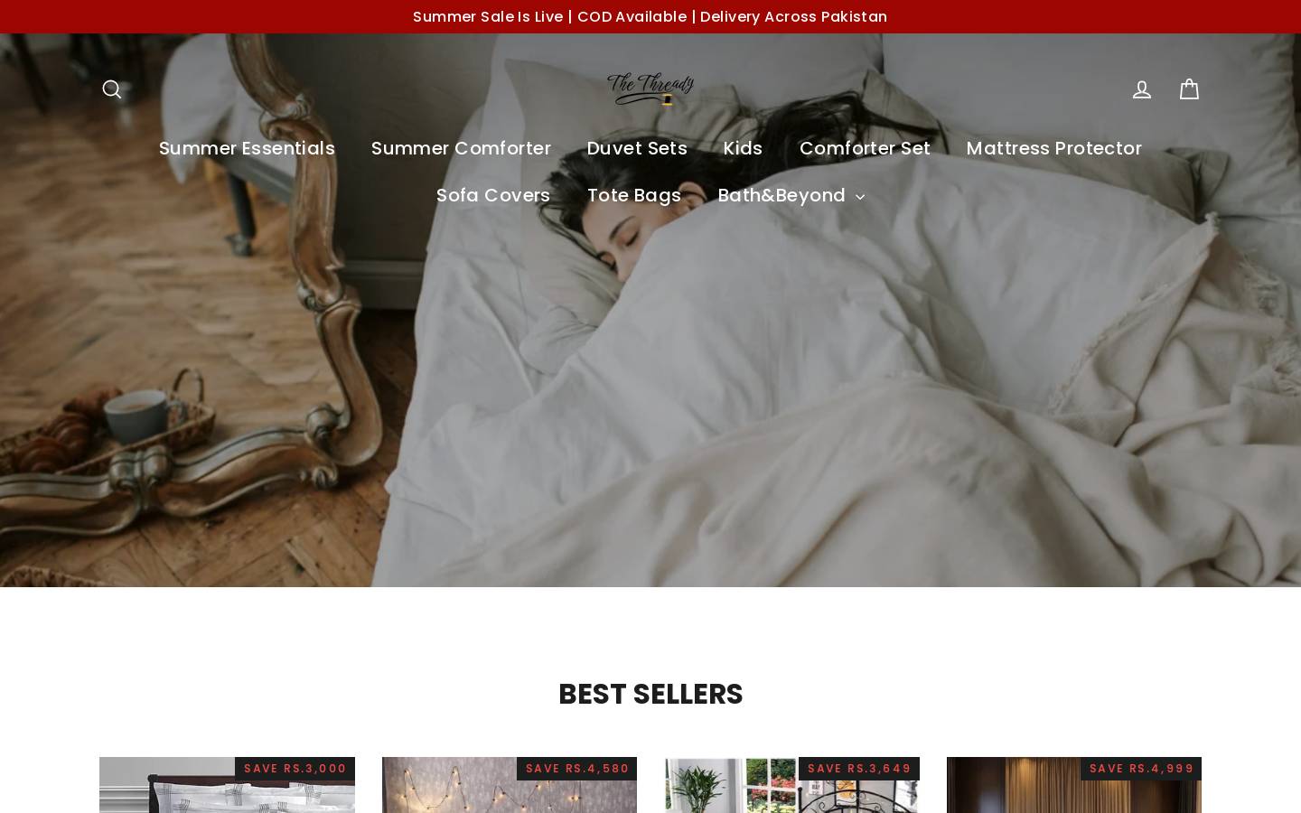 thethready.shop homepage screenshot