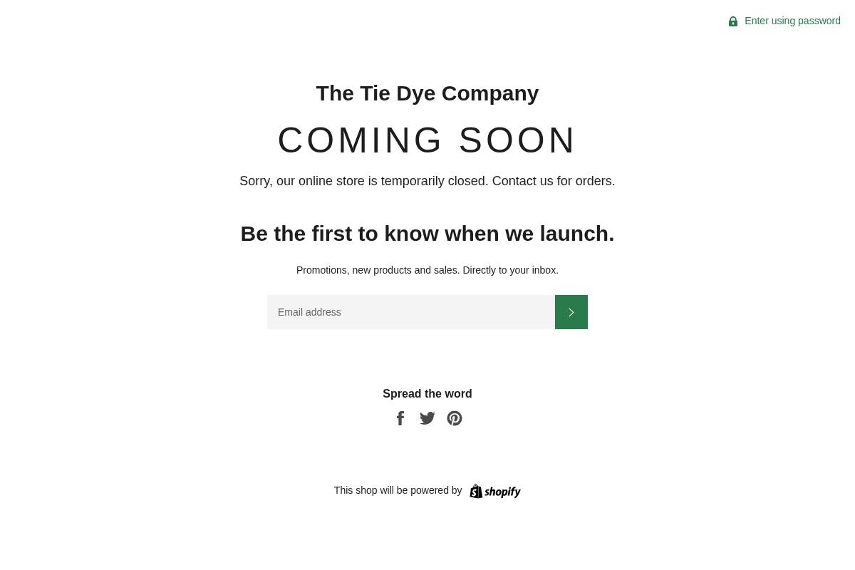 thetiedyecompany.com homepage screenshot