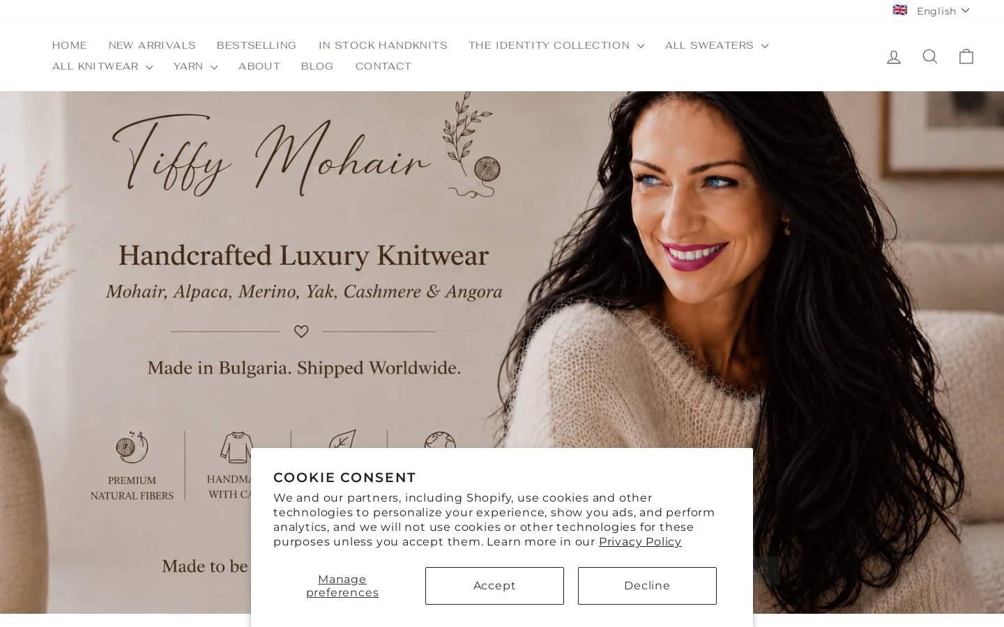 thetiffymohair.com homepage screenshot