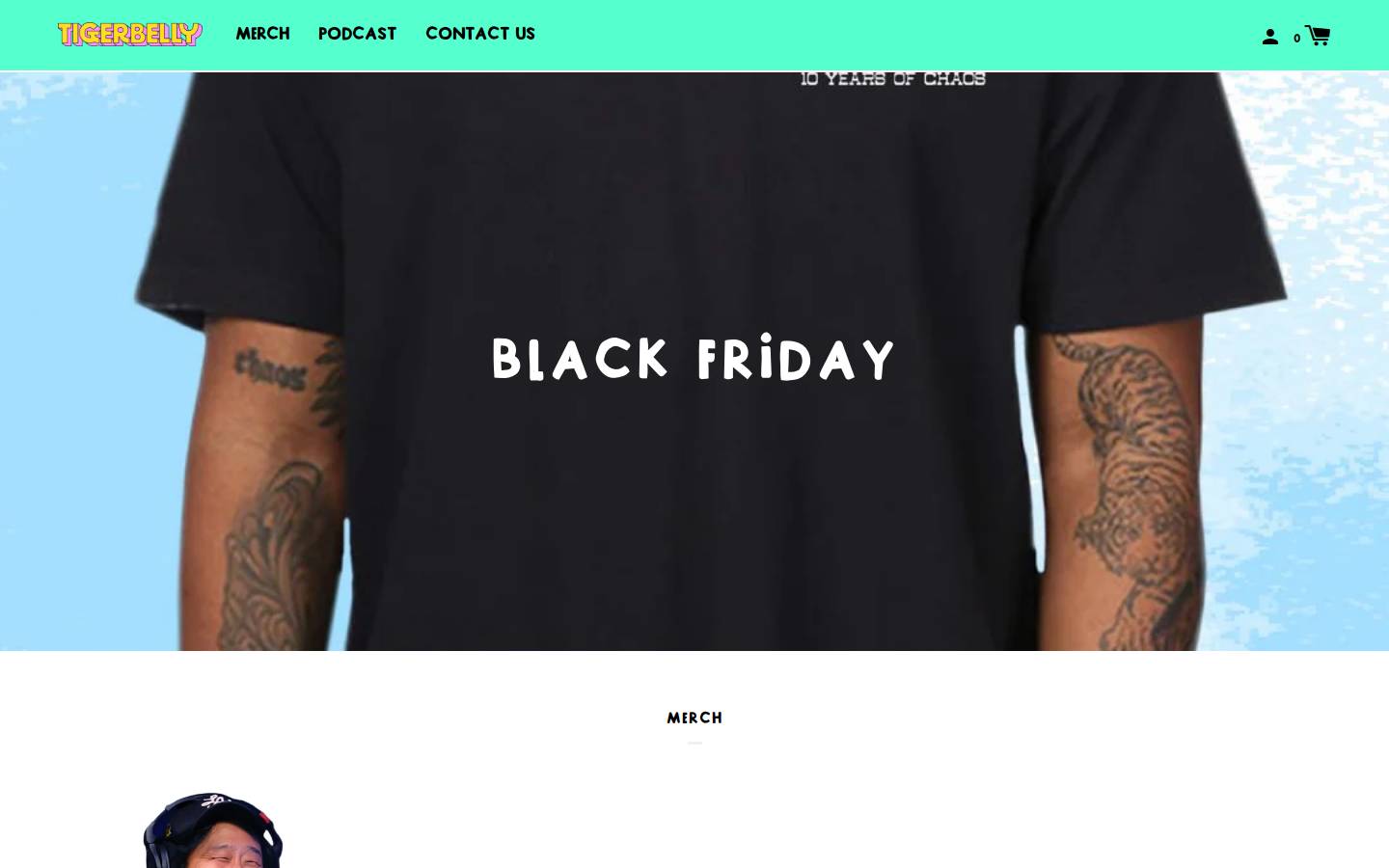 thetigerbelly.com homepage screenshot