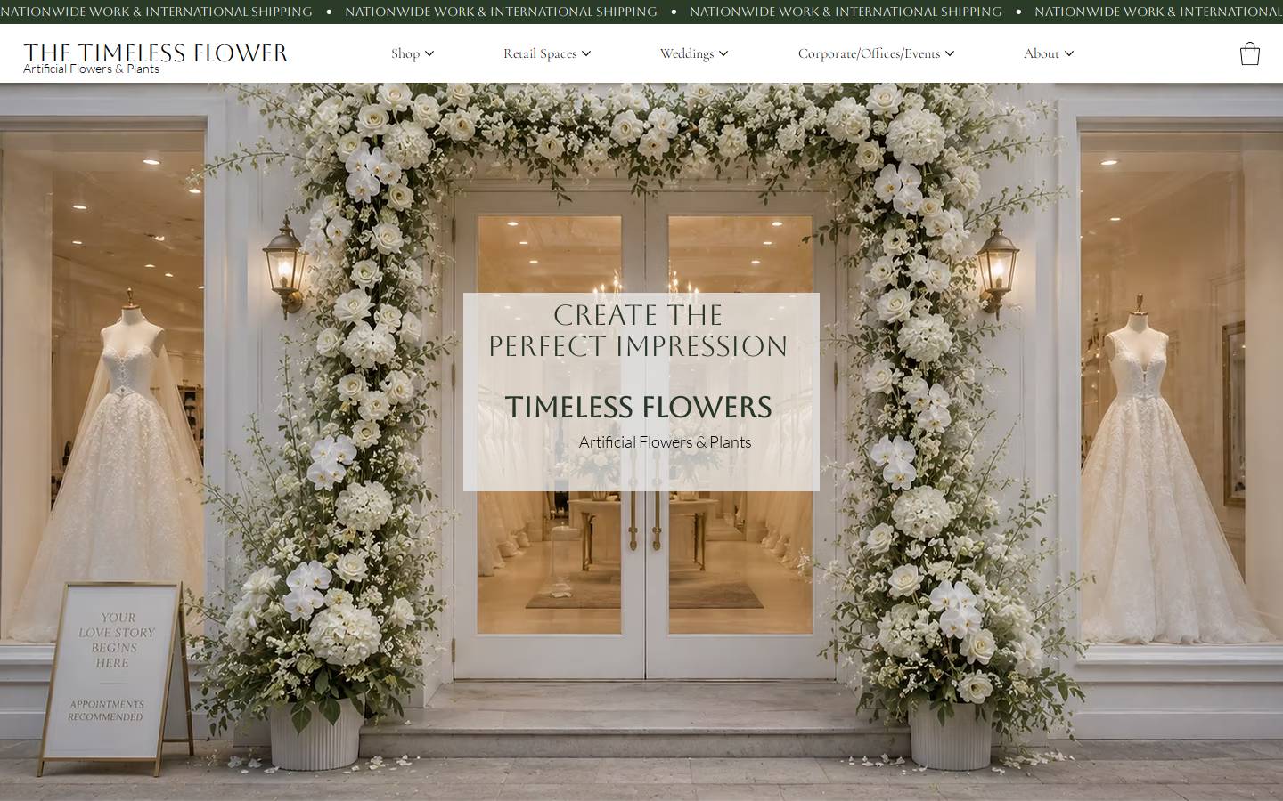 thetimelessflower.com homepage screenshot