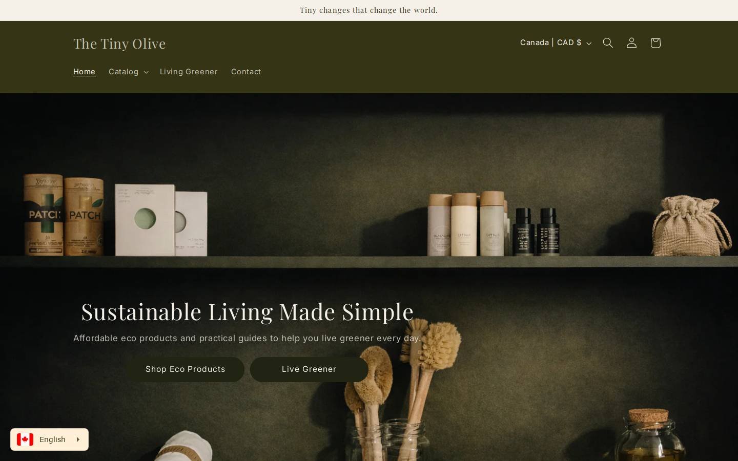 thetinyolive.com homepage screenshot