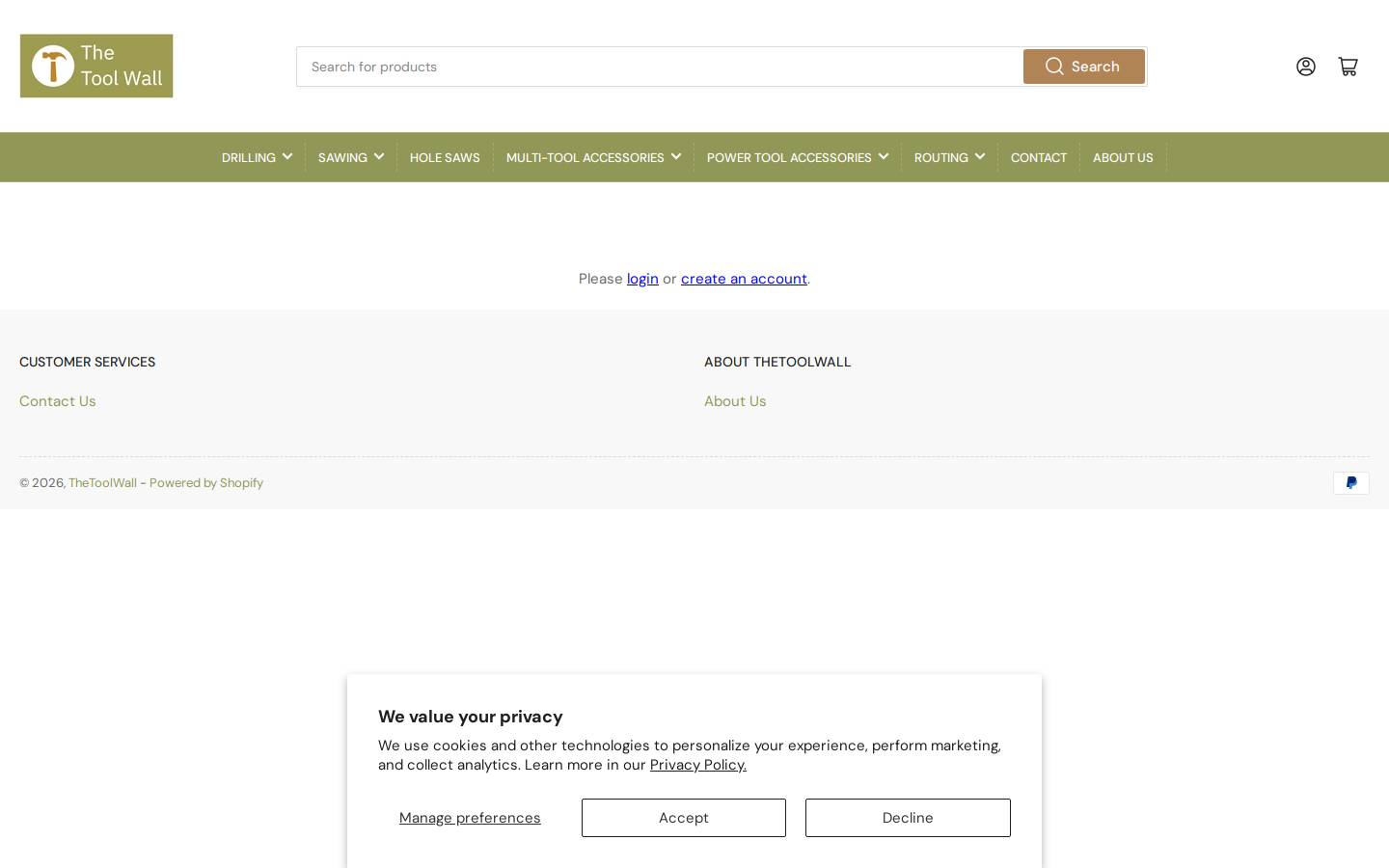 thetoolwall.com homepage screenshot