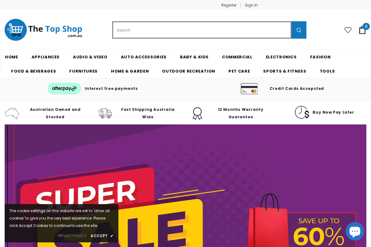 thetopshopau homepage screenshot