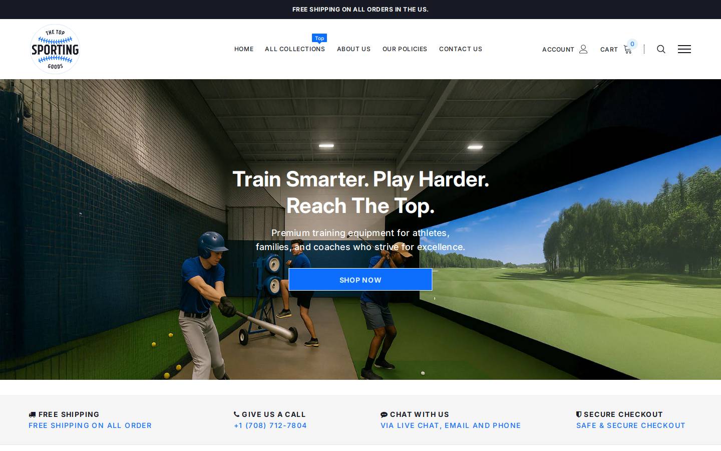 thetopsportinggoods.com homepage screenshot