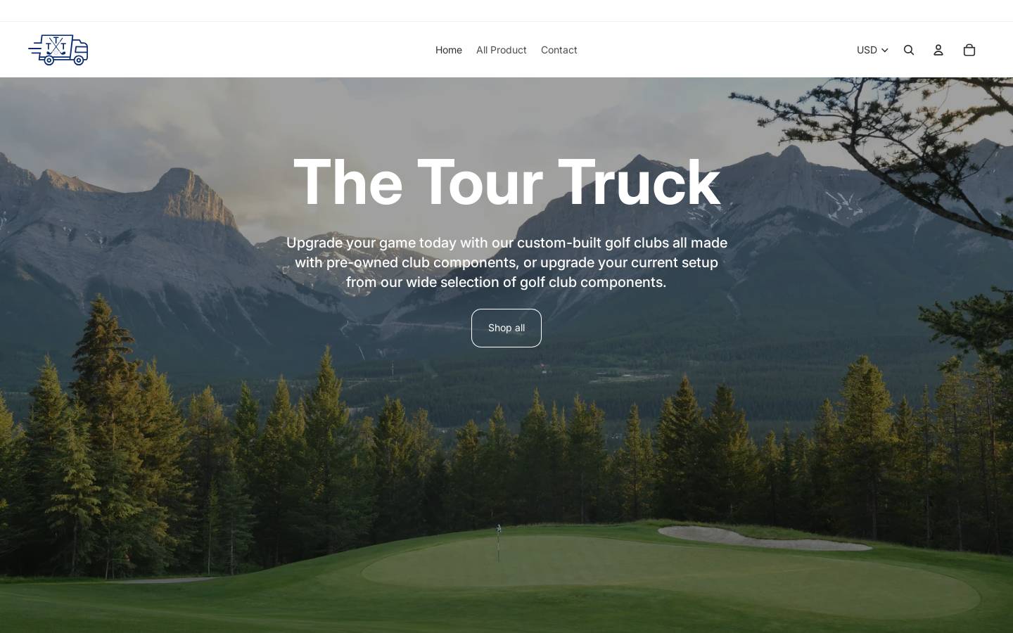 Thetourtruck homepage screenshot