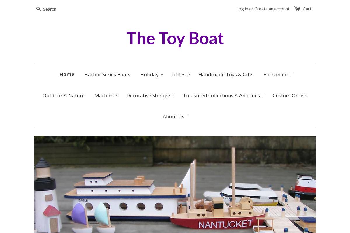 thetoyboat.com homepage screenshot
