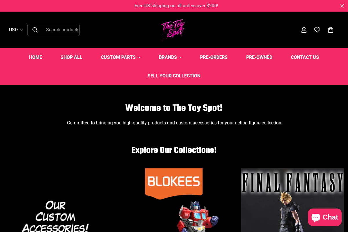thetoyspot.net homepage screenshot