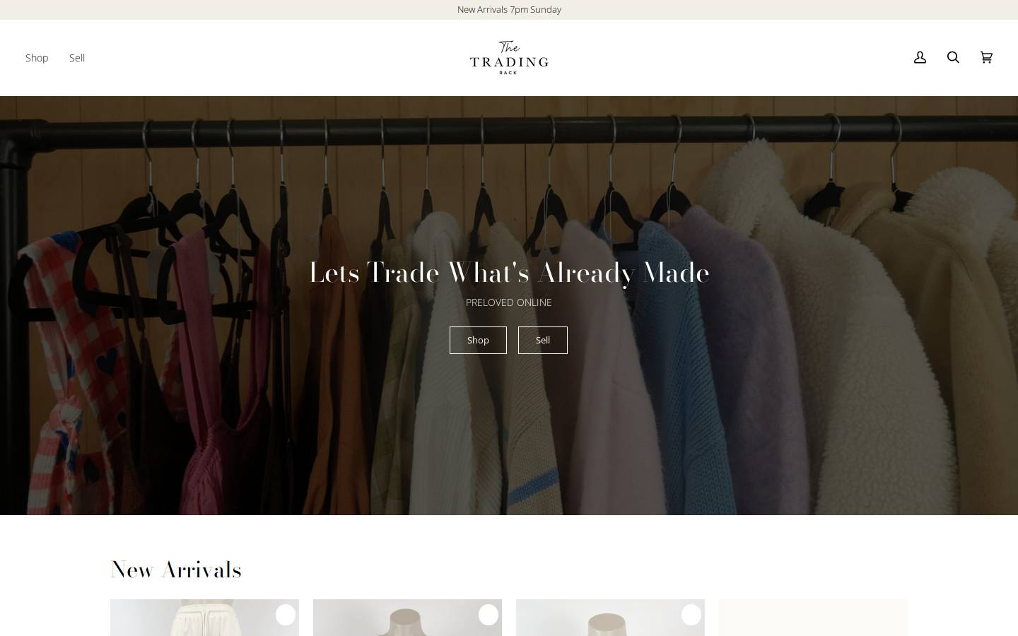 thetradingrack.co.nz homepage screenshot
